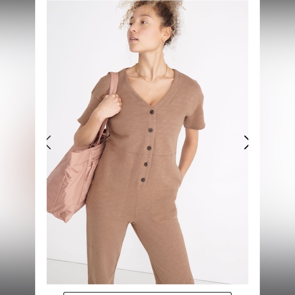 MWL by Maxwell Brown Short-Sleeve Coverall Jumpsuit. OBO - Picture 10 of 10